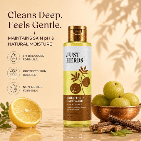 Just Herbs Face Wash with Vitamin C, Amla & Liquorice Root - 100ml - Image 7