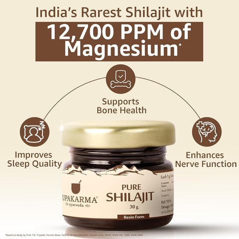 Upakarma Ayurveda Shilajit Resin - Pure Soft, Natural Source of Fulvic Acid, 30g - Image 6