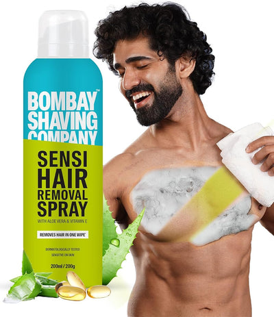 Bombay Shaving Company Sensi Hair Removal Spray - Aloe Vera & Vitamin E, 200g