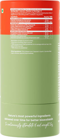 Wellbeing Nutrition Slow Burn Capsules - L-Carnitine, Caffeine & Chromium - 60 Capsules - Image 7