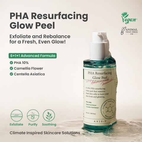 AXIS-Y PHA Resurfacing Glow Peel - Gel Water Peel with 10% PHA, 50ml - Image 2