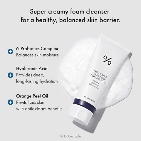 Dr.Ceuracle Pro Balance Creamy Deep Cleansing Foam with Hyaluronic Acid, 150ml - Image 3