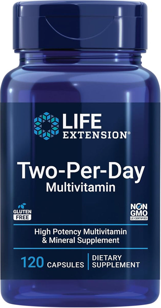 Life Extension Two-Per-Day Multivitamin Capsules - High Potency, 120 Count