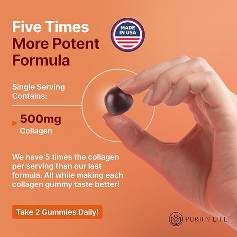 Purify Life Sugar-Free Marine Collagen Gummies 90