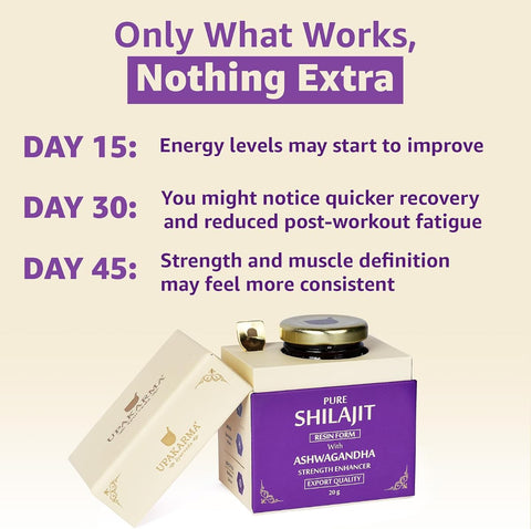 Upakarma Shilajit with Ashwagandha Resin - Ayurvedic Herbal Supplement, 20g - Image 6
