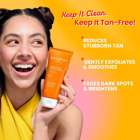 Dot & Key Face Cleanser - Mango Detan Gel with Glycolic & Niacinamide, 100ml - Image 4
