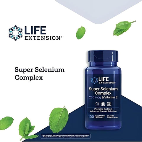 Life Extension Super Selenium Complex with Vitamin E, 200 mcg, 100 Vegetarian Capsules - Image 4