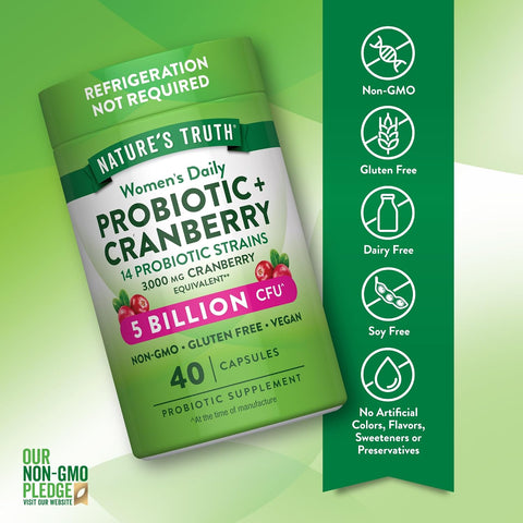 Nature's Truth Woman Probiotic Cranberry - 40 Capsules