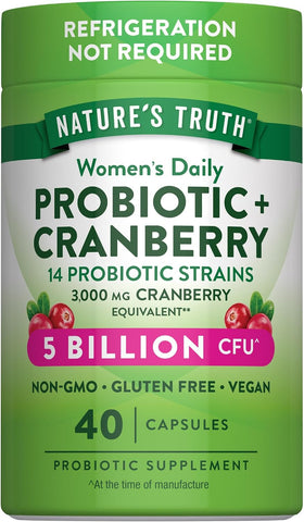 Nature's Truth Woman Probiotic Cranberry - 40 Capsules