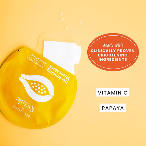 Foxtale Essentials De-Tanning Sheet Mask with Papaya & Vitamin C - 1 Pack - Image 5