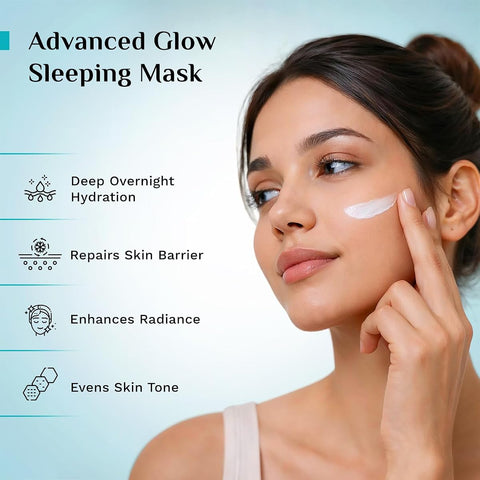 Pilgrim Squalane Glow Sleeping Mask with Alpha Arbutin & Hyaluronic Acid, 50gm - Image 2