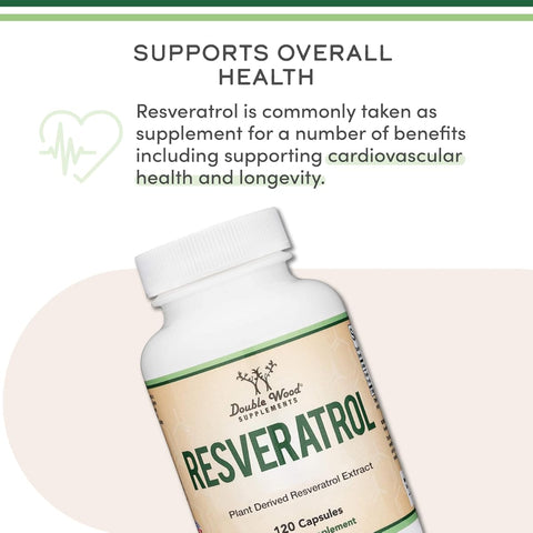 Doublewood Resveratrol Supplement - 500mg, 120 Vegan Capsules - Image 3