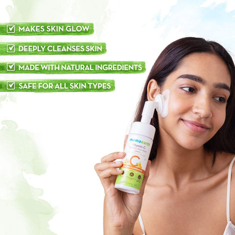 Mamaearth Vitamin C Foaming Face Wash with Silicone Brush - 150ml - Image 4