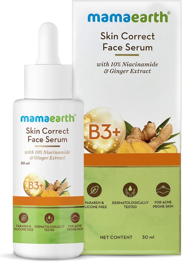 Mamaearth Skin Correct Face Serum - 10% Niacinamide & Ginger Extract, 30ml