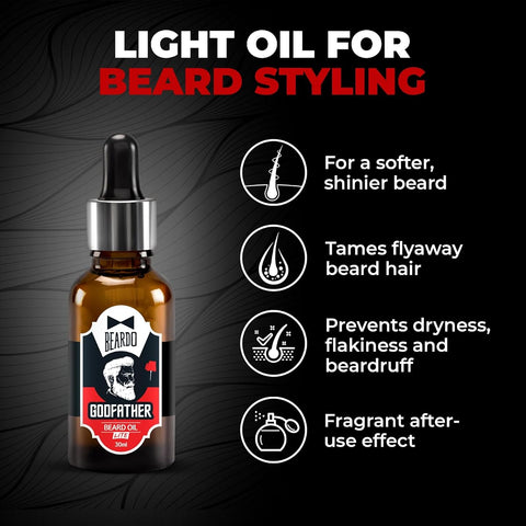 Beardo GodFather Beard Oil - Almond Oil & Aloe Vera Blend, 30ml - Image 3