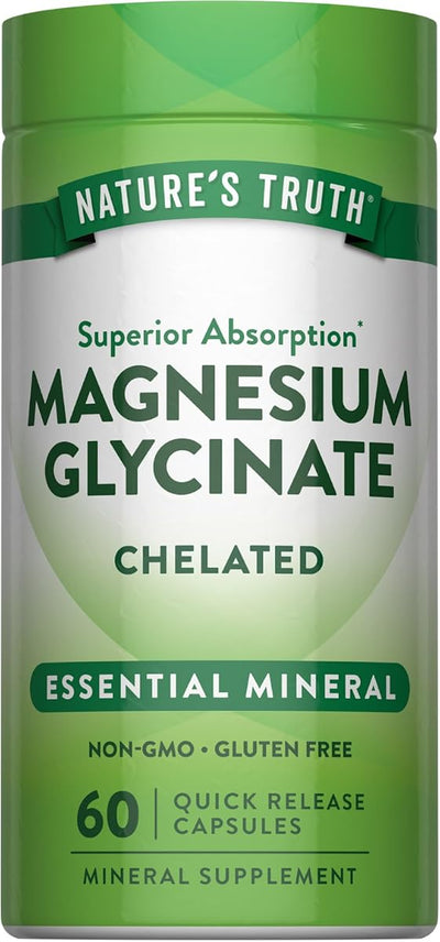 Nature's Truth Magnesium Glycinate Capsules - 200mg, Chelated, 60 Count