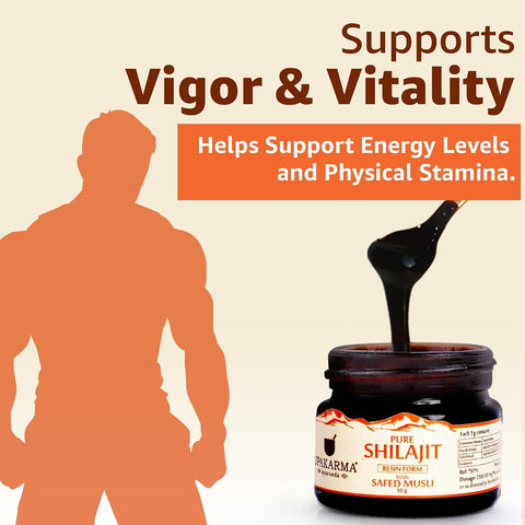 Upakarma Shilajit with Safed Musli Resin - Ayurvedic Supplement, 10g - Image 5
