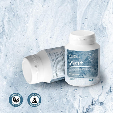 Valeo Zen+ Vegan Capsules - Magnesium & L-Theanine Support, 60 Pack - Image 2
