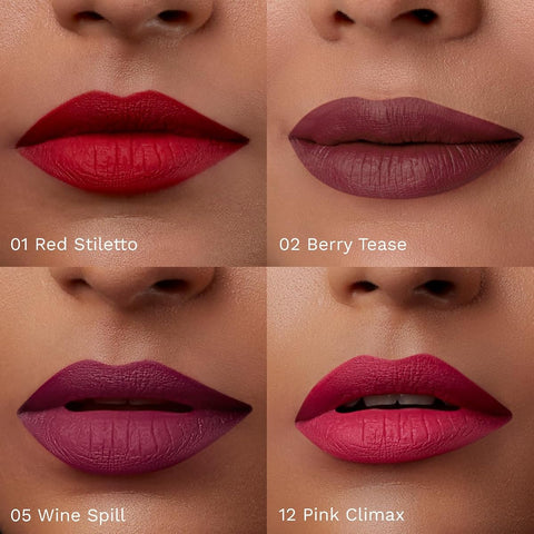 Pilgrim Matte Mini Liquid Lipstick Pack - Hydrating, Smudgeproof, 4 ml - Image 3