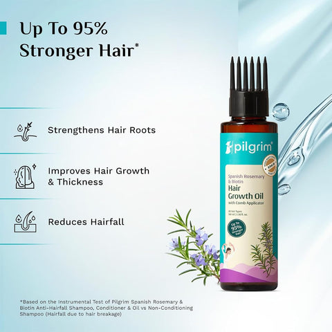 Pilgrim Spanish Rosemary & Biotin Hair Growth Oil - 100ml - Image 2
