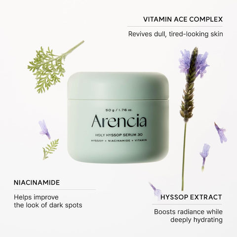 Arencia Holy Hyssop Serum - Face Treatment with Vitamin A, C, E, Peptide - 50g - Image 5