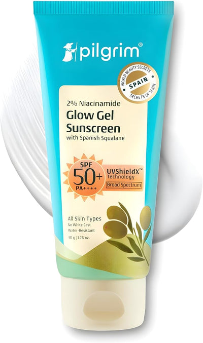Pilgrim 2% Niacinamide Glow Gel Sunscreen SPF 50+ with Squalane - 50g