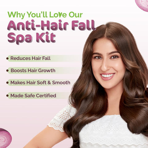 Mamaearth Anti Hair Fall Spa Kit with Onion Extract - 150ml Oil, 250ml Shampoo & Conditioner - Image 4