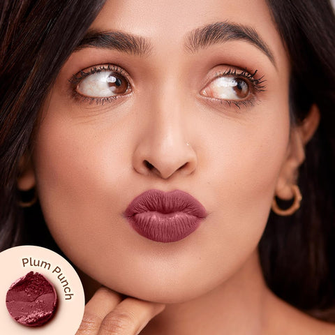 Mamaearth Moisture Matte Longstay Lipstick with Avocado Oil & Vitamin E - Plum Punch, 2g - Image 2