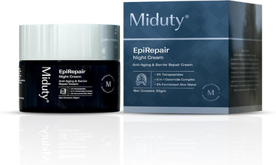 Miduty EpiRepair Night Cream - Peptide & Ceramide Skin Barrier Repair - 50g