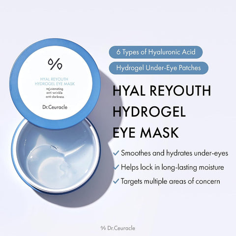 Dr.Ceuracle Hyal Reyouth Hydrogel Eye Mask - 6-Hyaluronic Complex, 90g (60ea) - Image 5