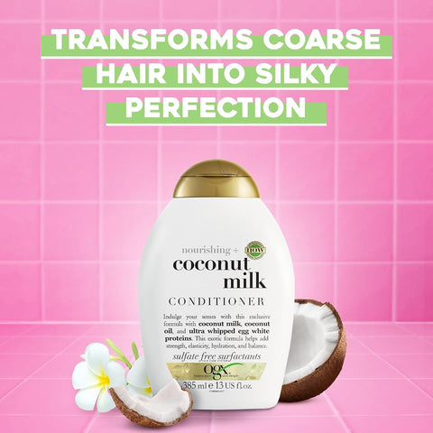 OGX Nourishing Coconut Milk Conditioner - Hydrating, Paraben-Free - 384.5 ml - Image 2