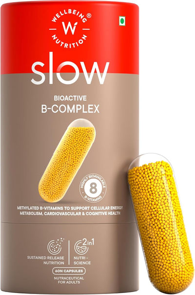 Wellbeing Nutrition Bioactive B-Complex with Choline, Methylated Vitamins - 60 Capsules