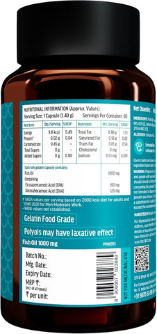 HK Vitals Fish Oil Omega-3 Capsules - 1000mg, 60 Count - Image 7
