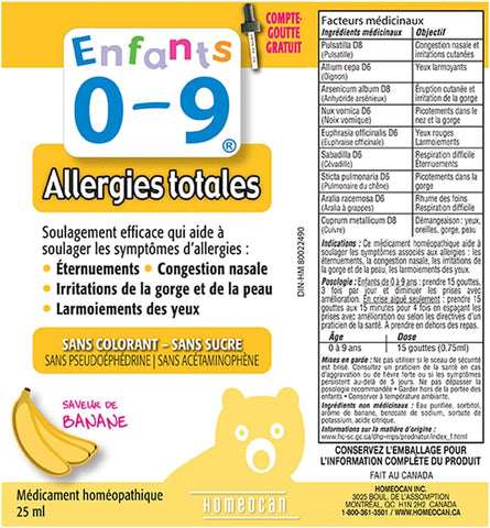Kids 0-9 Allergy Relief Homeopathic Oral Solution with Banana Flavour - 25ml - Image 3