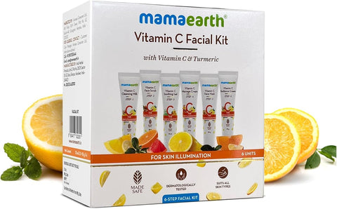 Mamaearth 6 Step Vitamin C Facial Kit with Turmeric - 60g - Image 2