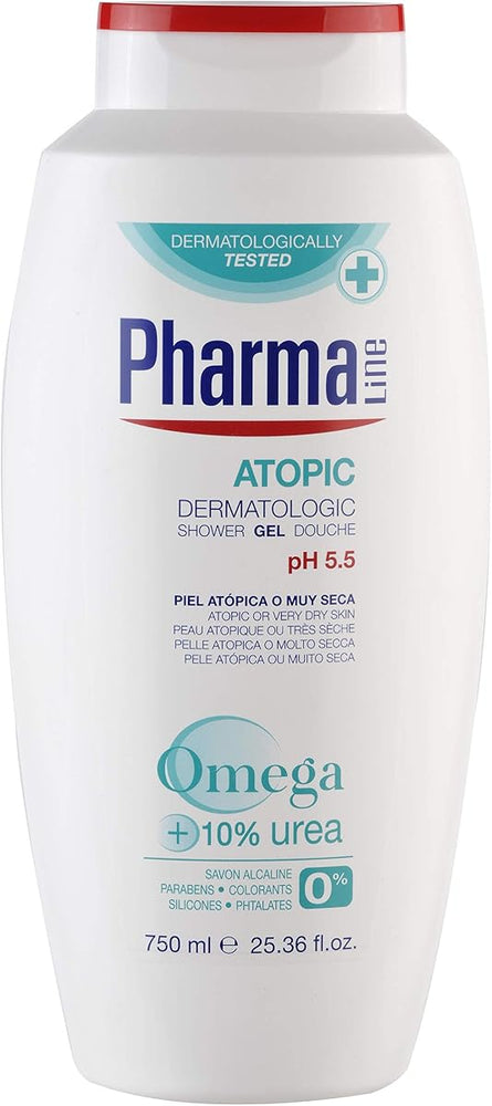 PharmaLine Atopic Dermatologic Shower Gel with Omega 3 & 6, 750ML