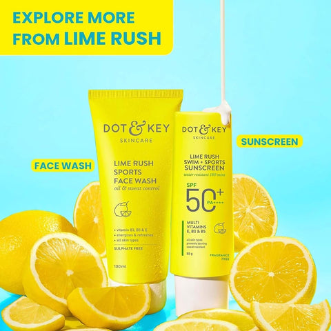 Dot & Key Lime Rush Sports Face Wash - Oil & Sweat Control, 100ml - Image 7