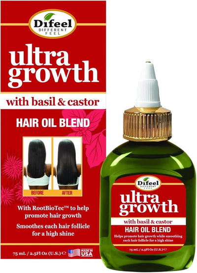 Difeel Ultra Hair Growth Oil - Basil & Castor Oil - 74ml