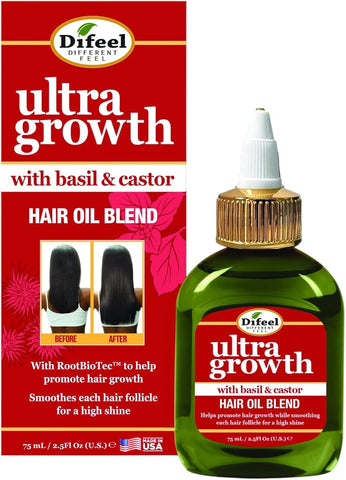 Difeel Ultra Hair Growth Oil - Basil & Castor Oil - 74ml