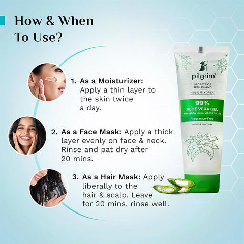 Pilgrim 99% Pure Aloe Vera Gel with Vitamins E & B5 - 200ml - Image 5
