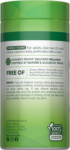 Nature's Truth Magnesium Glycinate - 60 Capsules