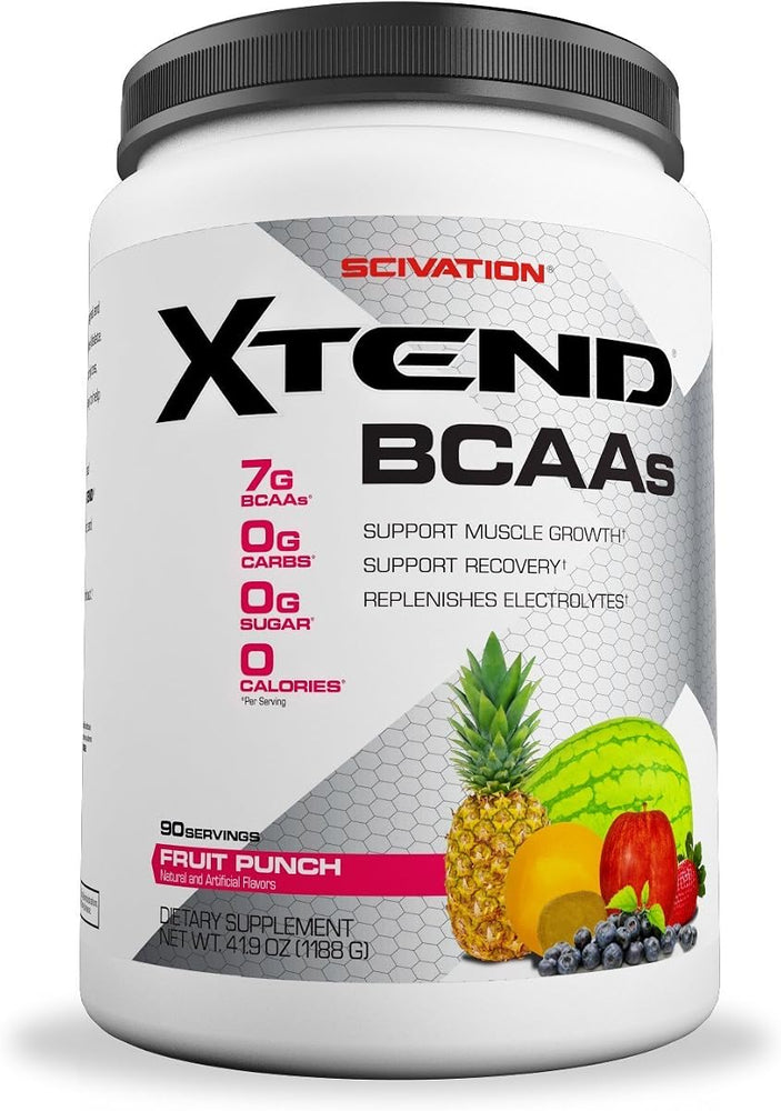 XTEND BCAA Sports Nutrition Powder, Fruit Punch - 90 Servings, 1188g
