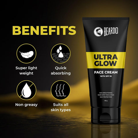 Beardo Ultraglow Face Cream 60g - All-in-One Moisturiser, SPF 30 Protection - Image 6