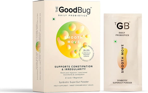 The Good Bug Smooth Move Gut Health Synbiotic Powder - 1 Billion CFU, 30-Day Pack