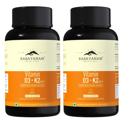 Rasayanam Vitamin D3 K2(MK-7) 240 Veg Tablets