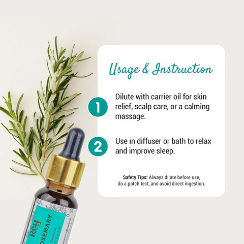 ReyNaturals Rosemary Essential Oil for Hair, Skin & Aroma - 15ml - Image 6