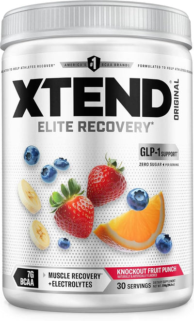 XTEND Original BCAA Powder - Knockout Fruit Punch Flavour, 30 Servings