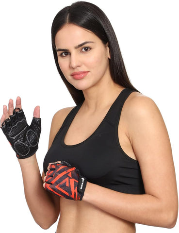 Burnlab Flex Gym Gloves with Grip & Soft Padding - Medium, Brown & Black - Image 6