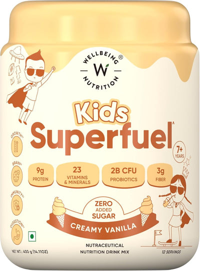 Wellbeing Nutrition Kids Superfuel 400g - Vanilla, 23 Vitamins & Minerals