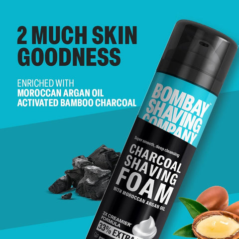 Bombay Shaving Company Charcoal Shaving Foam with Moroccan Argan Oil - 266ml - Image 3